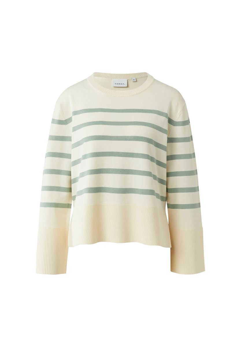 Gestreifter Strickpullover mit entspannter Passform