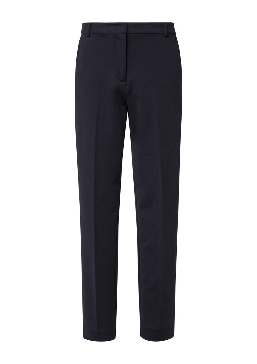 Schmal geschnittene Cropped Hose mit Formbund
