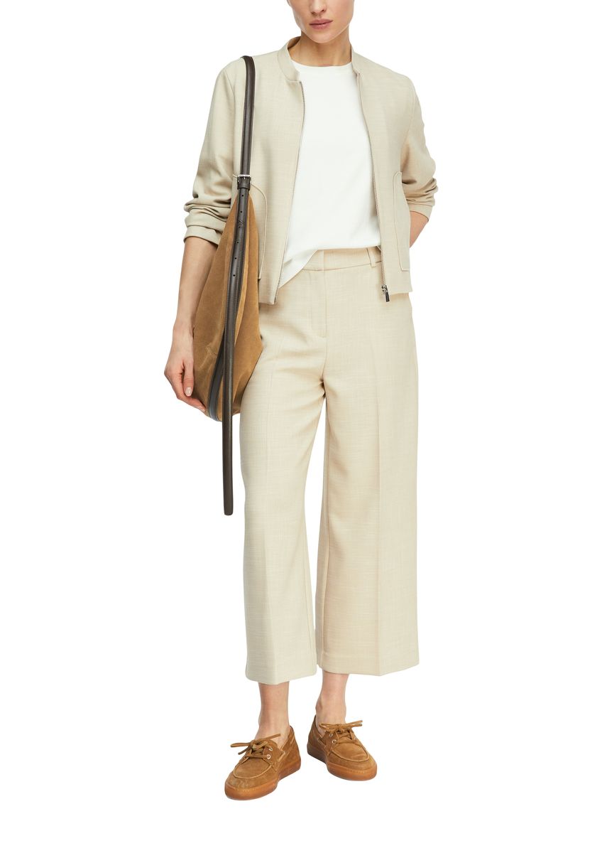 Elegante Kragenlose Blazerjacke mit Reißverschluss