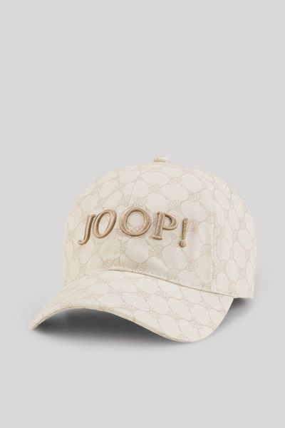 JOOP! Beige Cap mit Cornflower-Print und gesticktem Logo