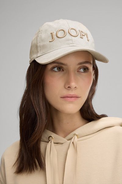 JOOP! Beige Cap mit Cornflower-Print und gesticktem Logo