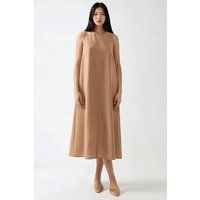 Elegantes Midikleid in Leinenoptik
