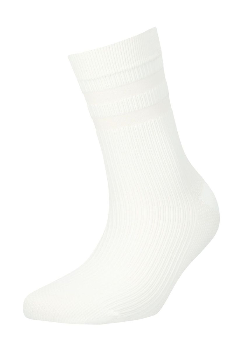 Weiße gerippte Kompressions-Socken