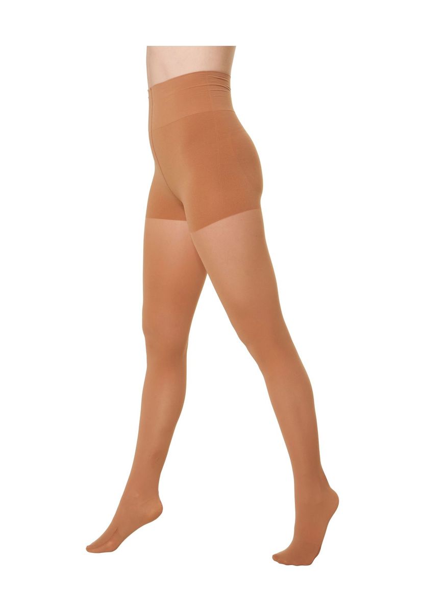Beige, transparente formende Strumpfhose