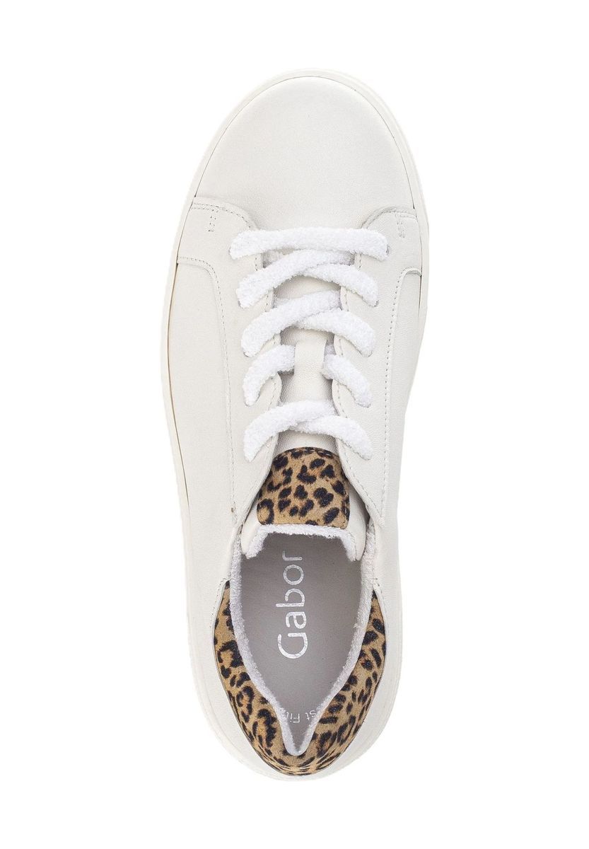 Klassischer Leder Sneaker mit Leopardenmuster