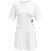 Mini-T-Shirt-Kleid mit Metall-Detail