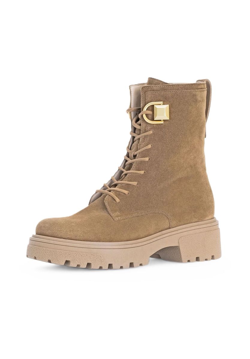 Schnürstiefelette aus Wildleder