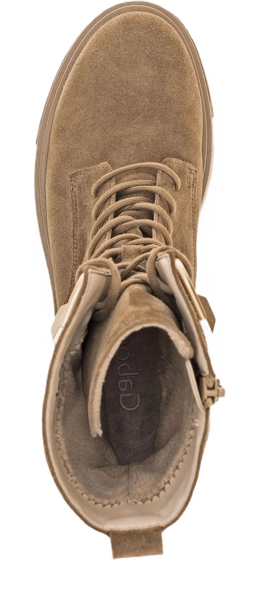 Schnürstiefelette aus Wildleder