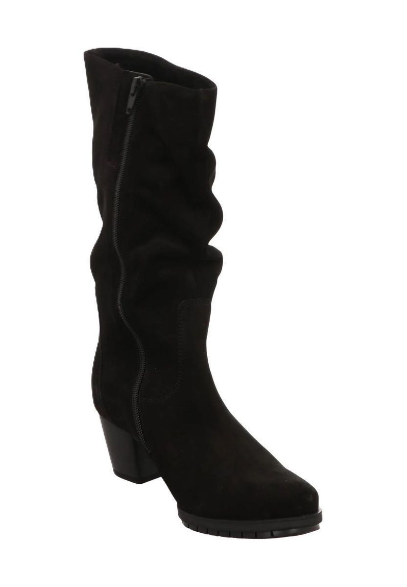 Klassische Wildleder-Mid-Calf-Slouch-Stiefel