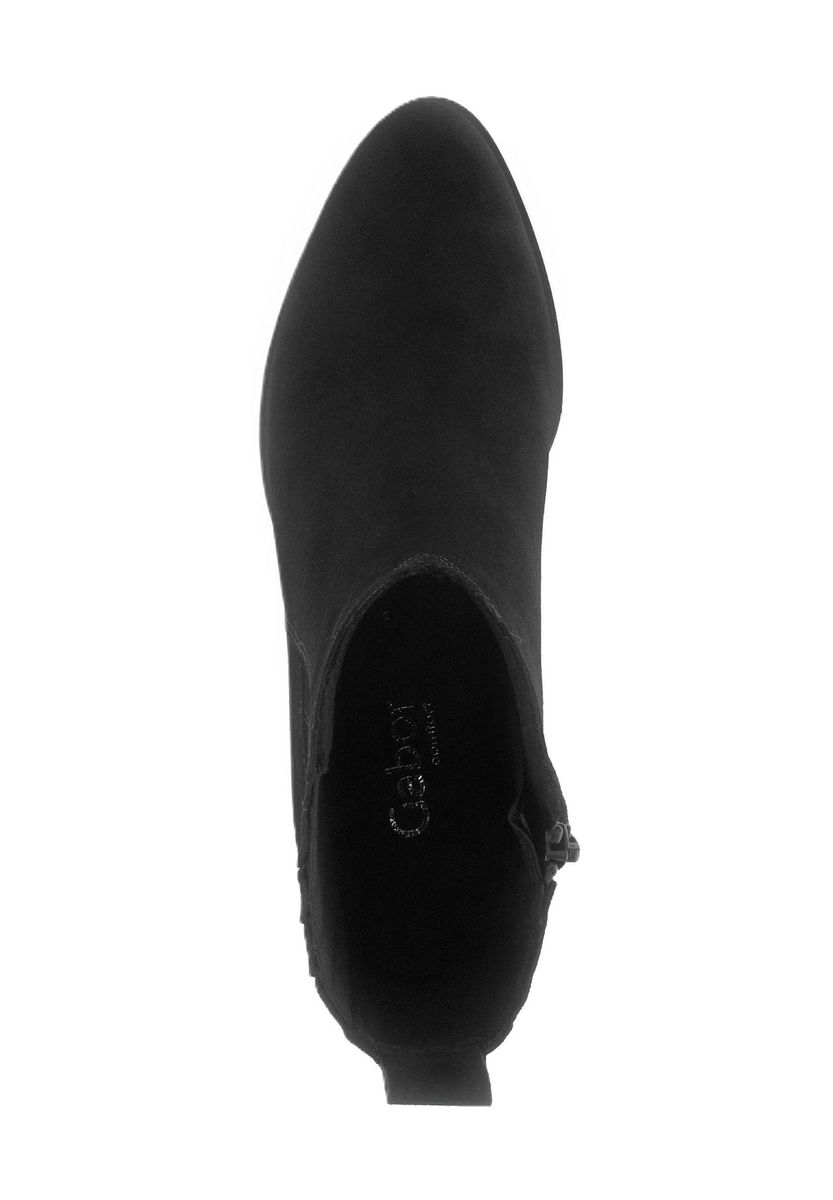 Schwarze Chelsea Stiefeletten aus Wildleder