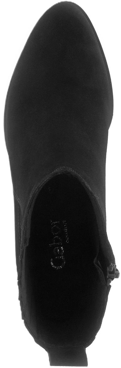 Schwarze Chelsea Stiefeletten aus Wildleder