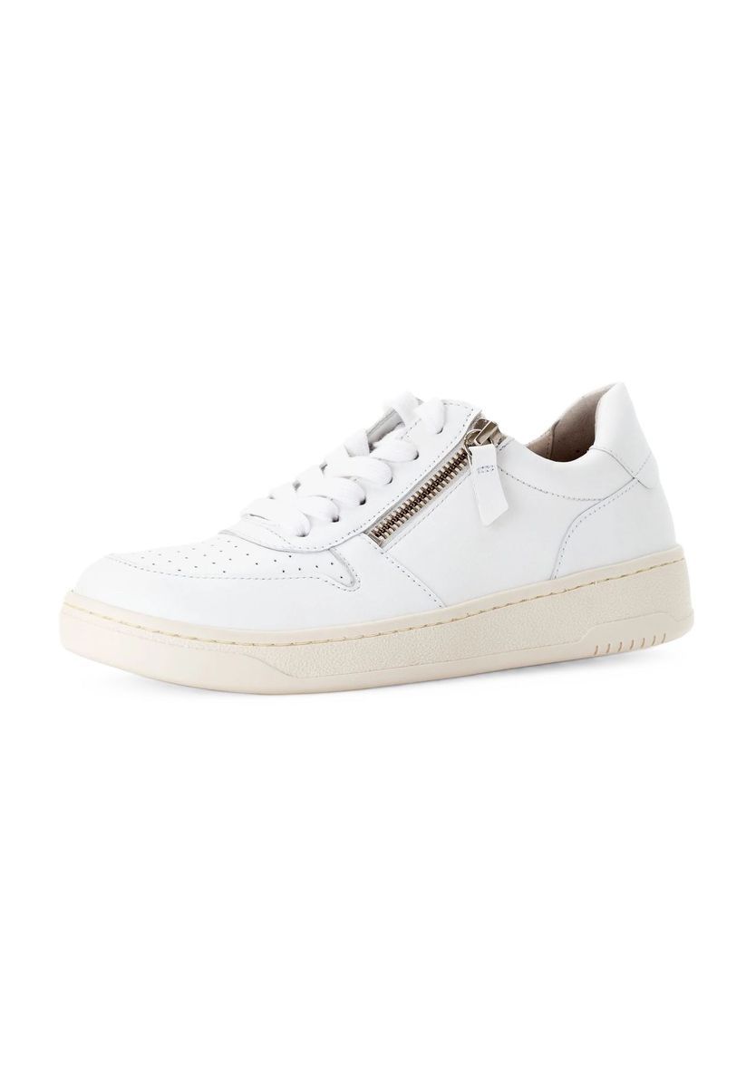 Leder-Schnürschuh mit Reißverschluss