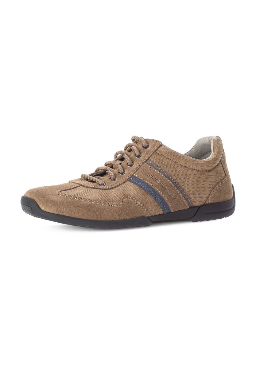 Lässiger brauner Leder Low-Top Sneaker
