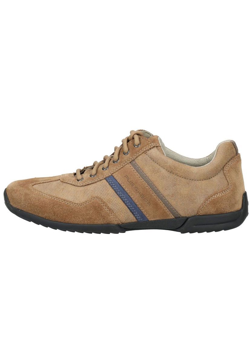 Lässiger brauner Leder Low-Top Sneaker