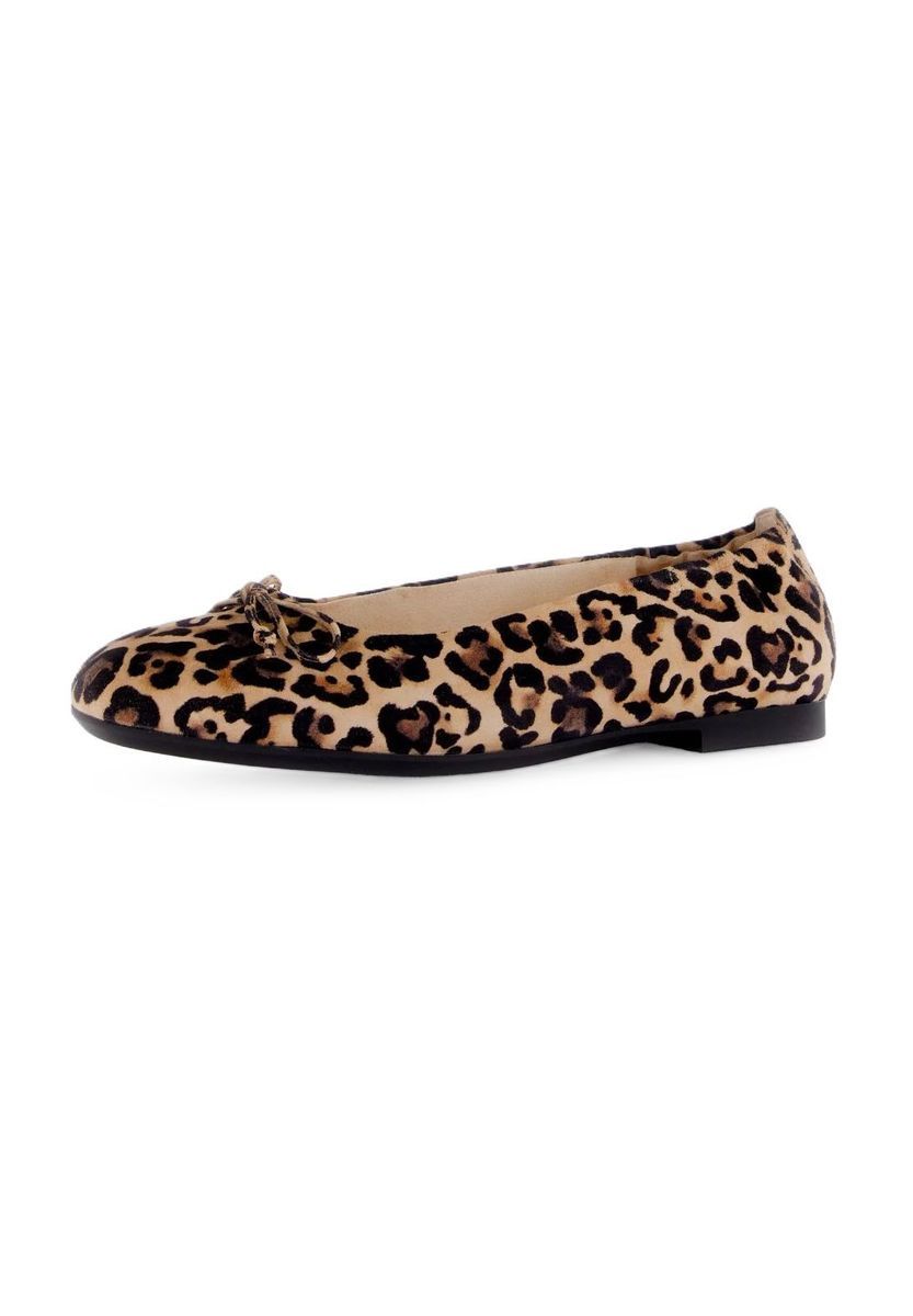 Ballerinas mit Leopardenmuster und Schleife