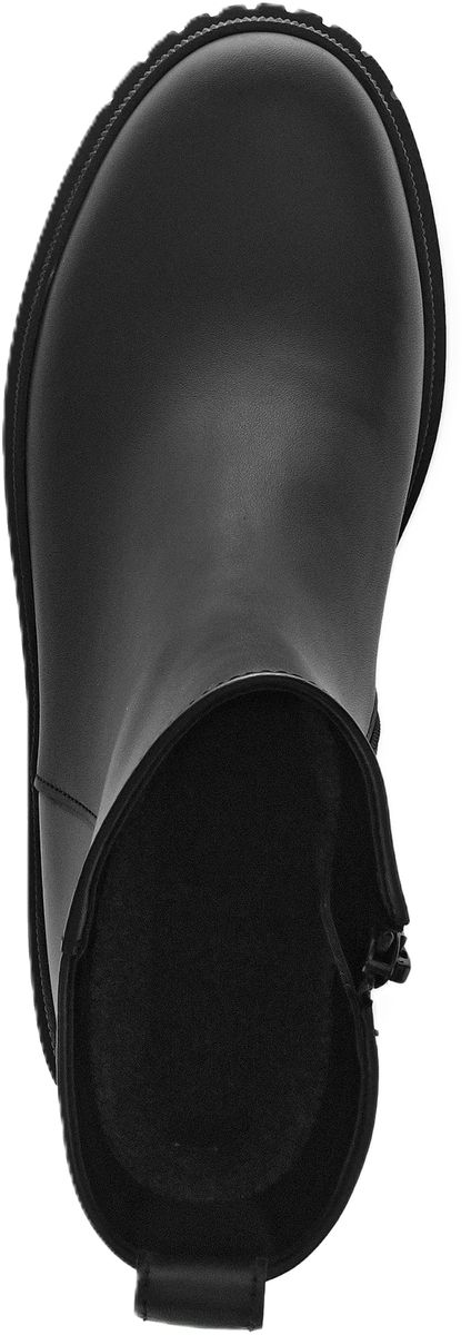 Klassische Chelsea-Stiefelette aus schwarzem Leder