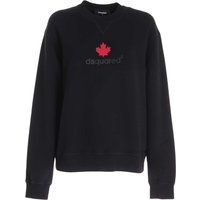 Baumwoll-Sweatshirt mit Ahornblatt-Logo