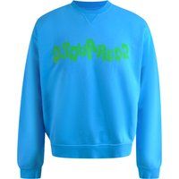 Baumwoll-Sweatshirt mit verzerrtem Logoprint