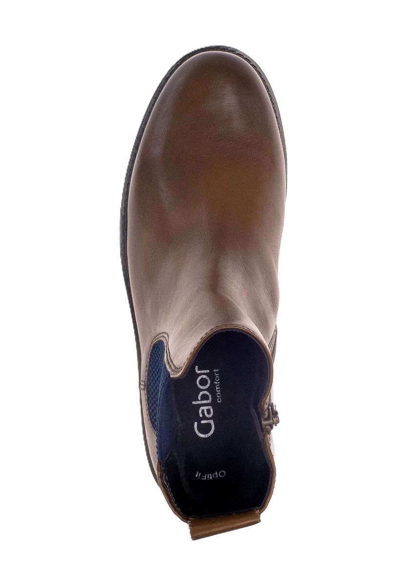 Braune Chelsea Boots aus Leder für Damen