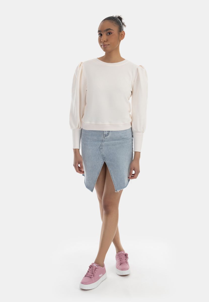 Sweatshirt mit Puffärmeln