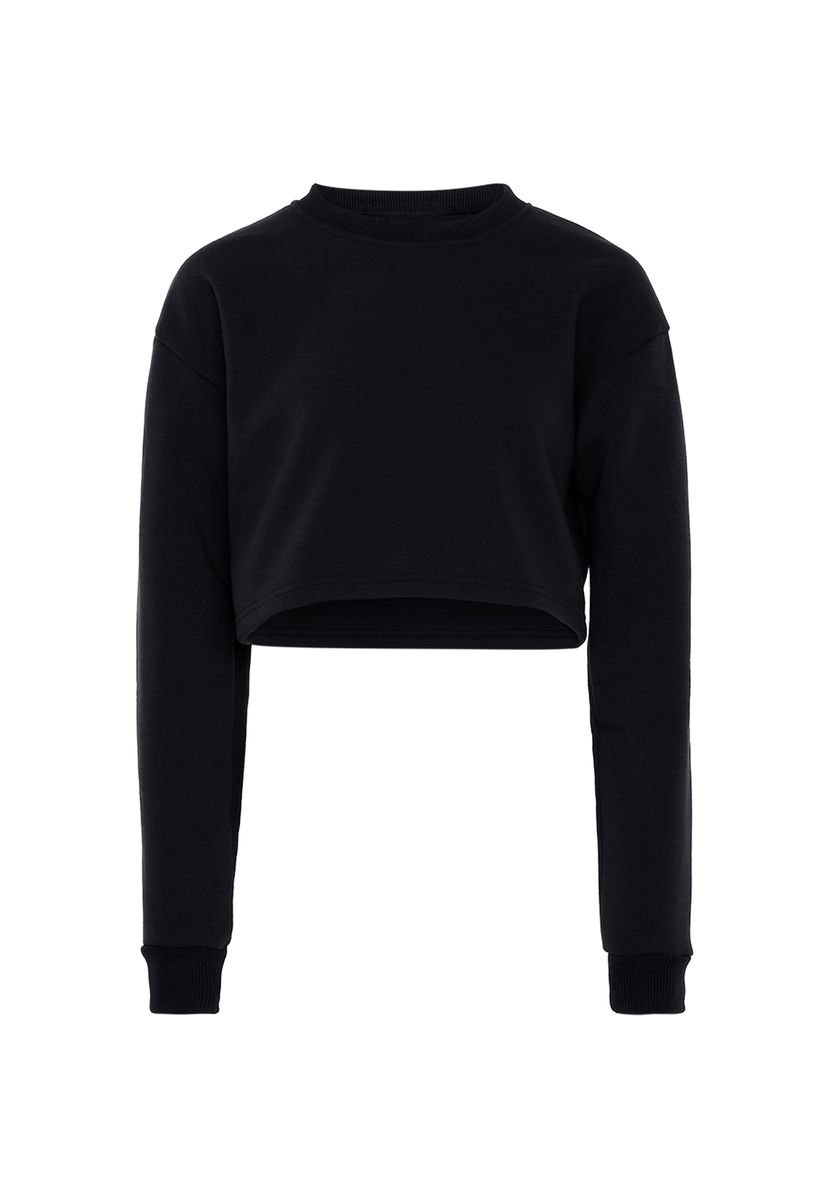 Kurzes Sweatshirt mit überschnittenen Schultern