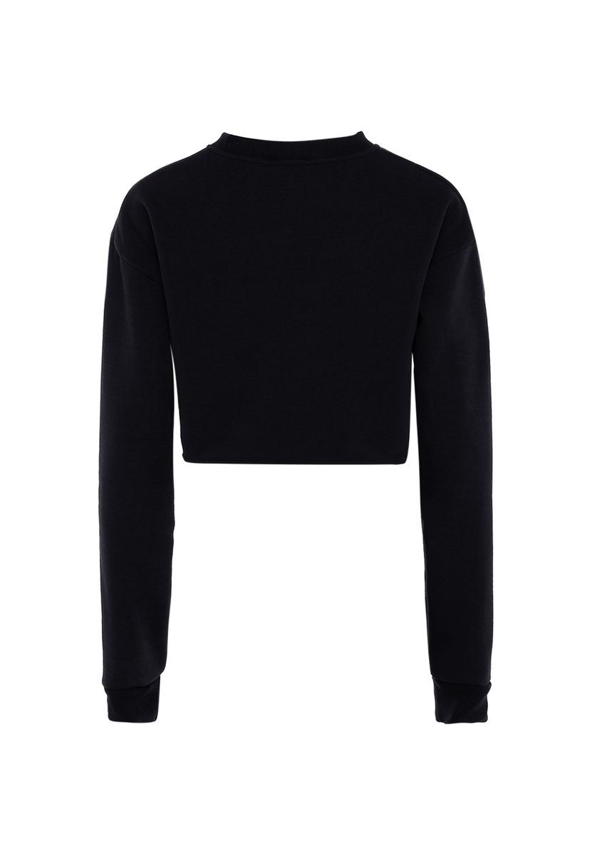 Kurzes Sweatshirt mit überschnittenen Schultern