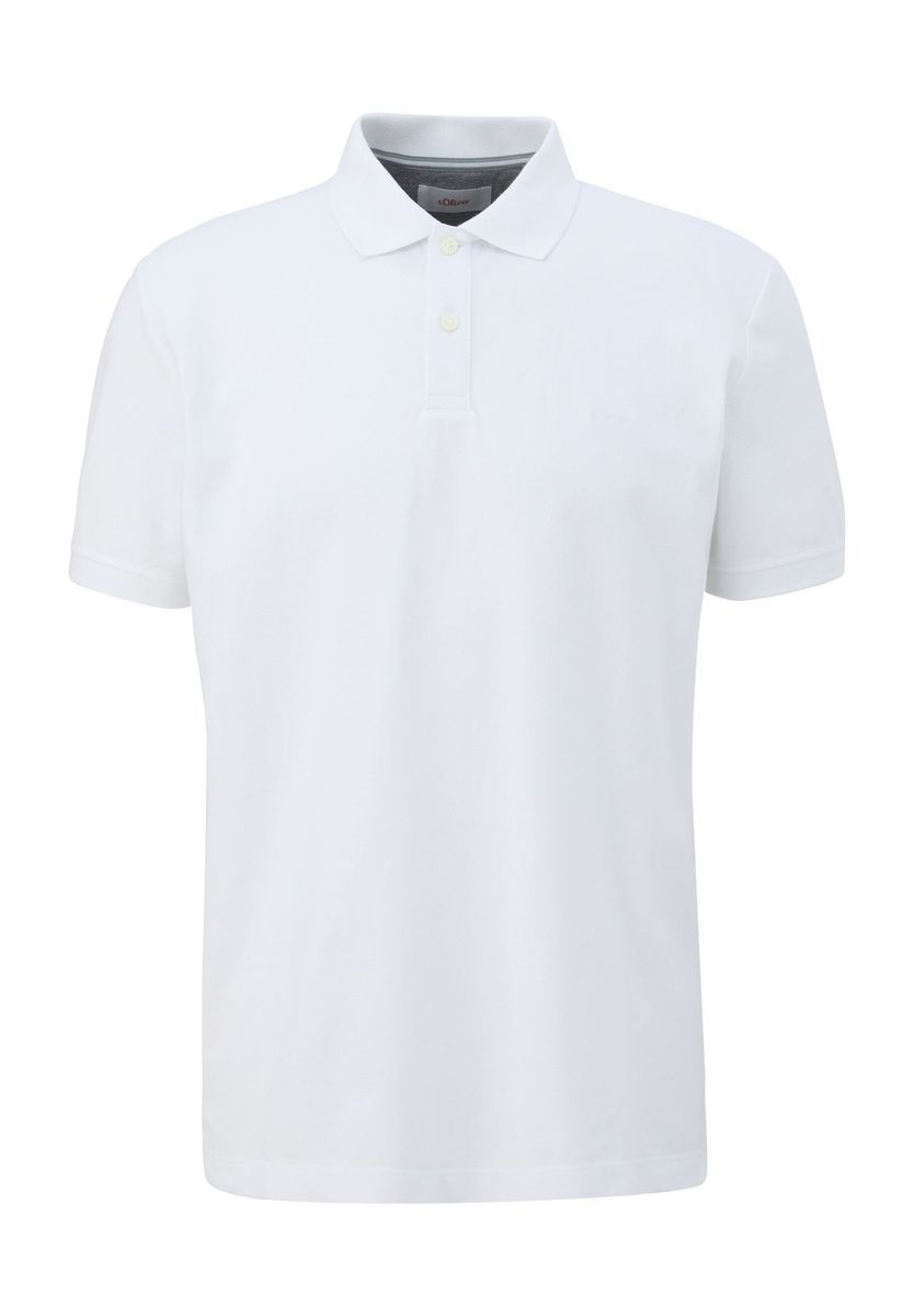 Klassisches, unifarbenes Strick-Poloshirt