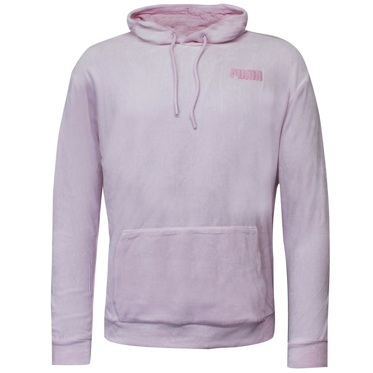 Velours-Hoodie mit besticktem Logo