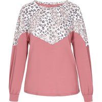 Sweatshirt mit Leopardenmuster und Colorblocking