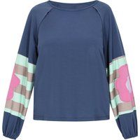 Sweatshirt mit floralen Laternenärmeln