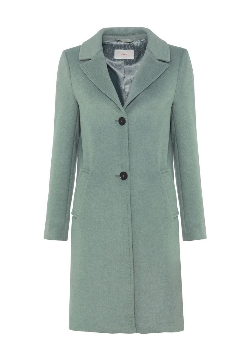 Eleganter einreihiger Wollmantel