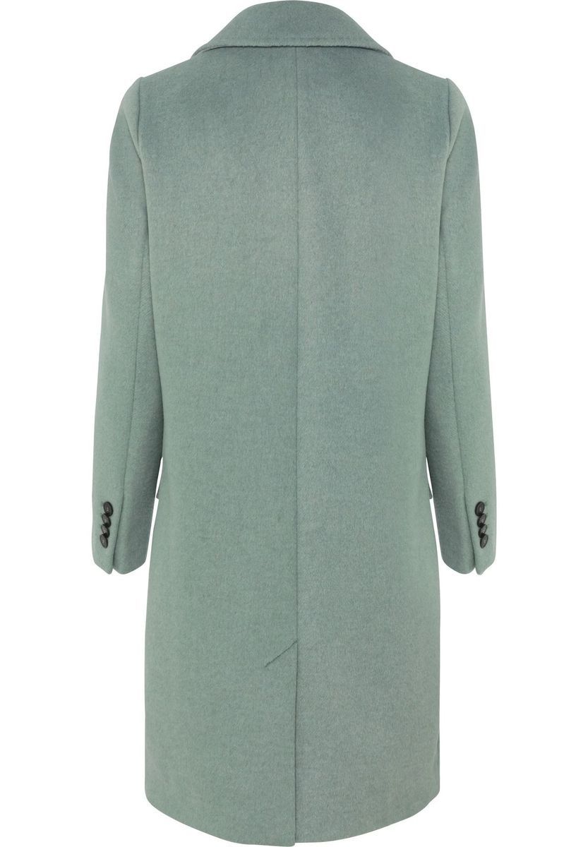 Eleganter einreihiger Wollmantel