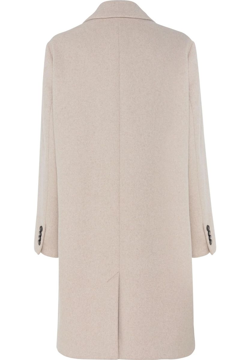 Klassischer einreihiger Mantel mit Wollmischung