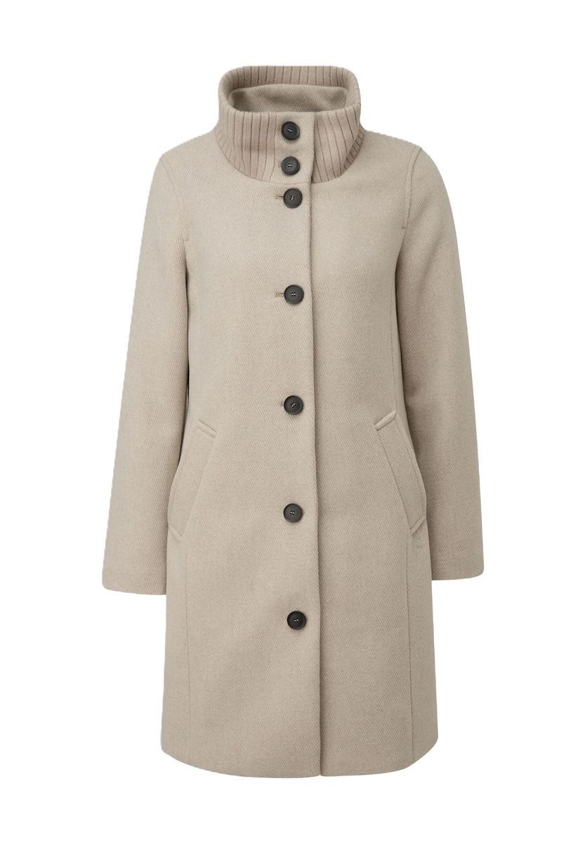 Eleganter Wollmantel mit Knopfleiste