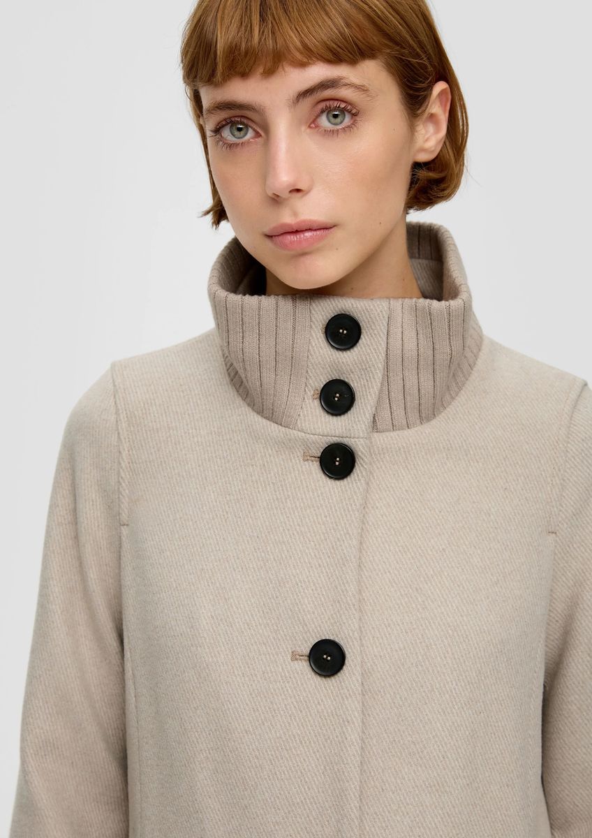 Eleganter Wollmantel mit Knopfleiste