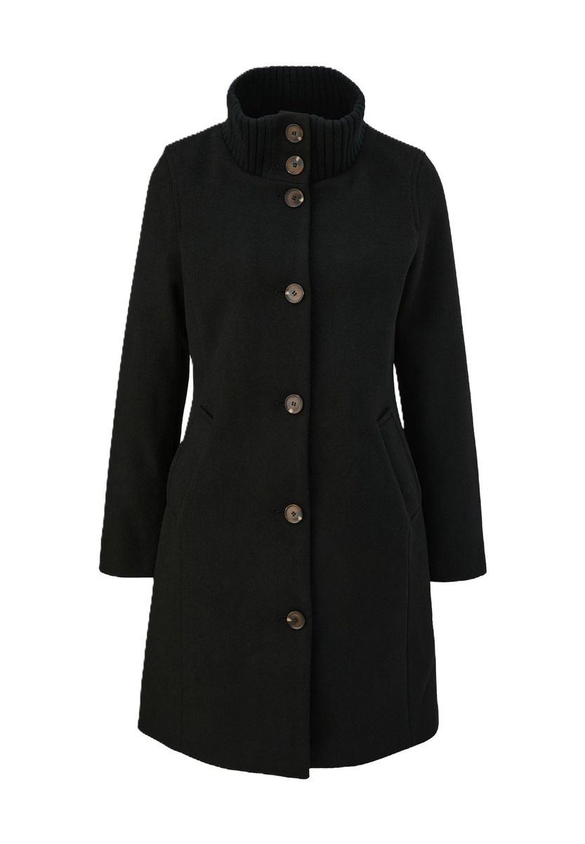 Eleganter Wollmantel mit Stehkragen