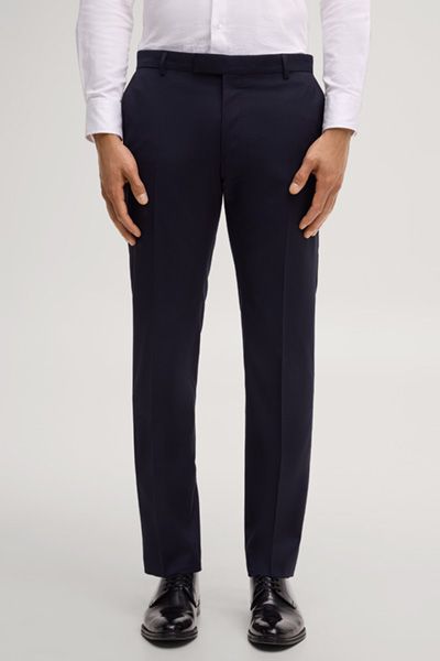 JOOP! Blayr marineblaue Anzughose Slim Fit Wool-Stretch
