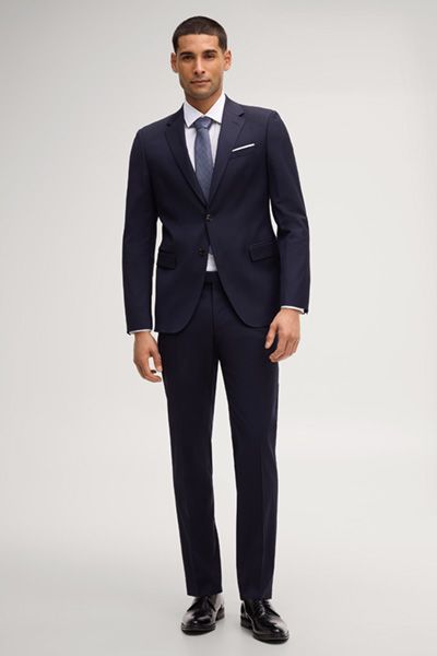 JOOP! Blayr marineblaue Anzughose Slim Fit Wool-Stretch