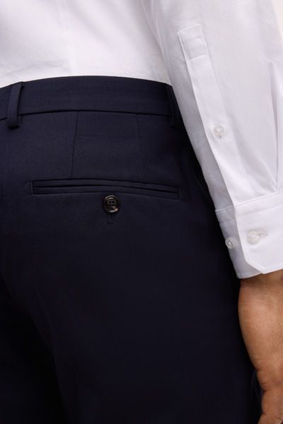 JOOP! Blayr marineblaue Anzughose Slim Fit Wool-Stretch