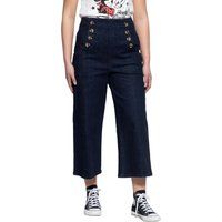 Hochtaillierte Capri-Jeans im Sailor-Stil