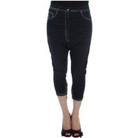 Verkürzte Relaxed-Jeans mit tiefem Schritt