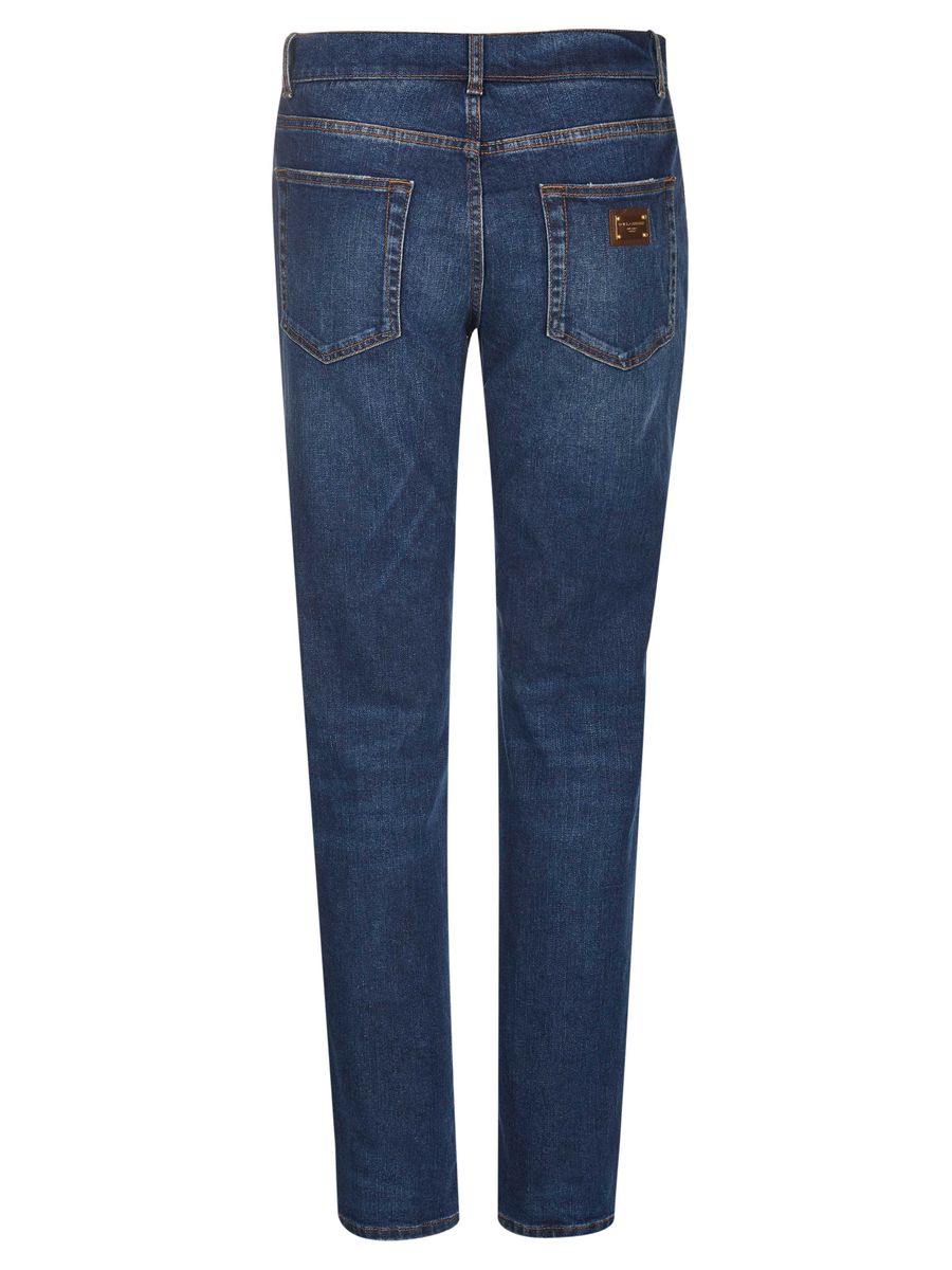 Hybride Jeans mit transparenter Floral-Spitze