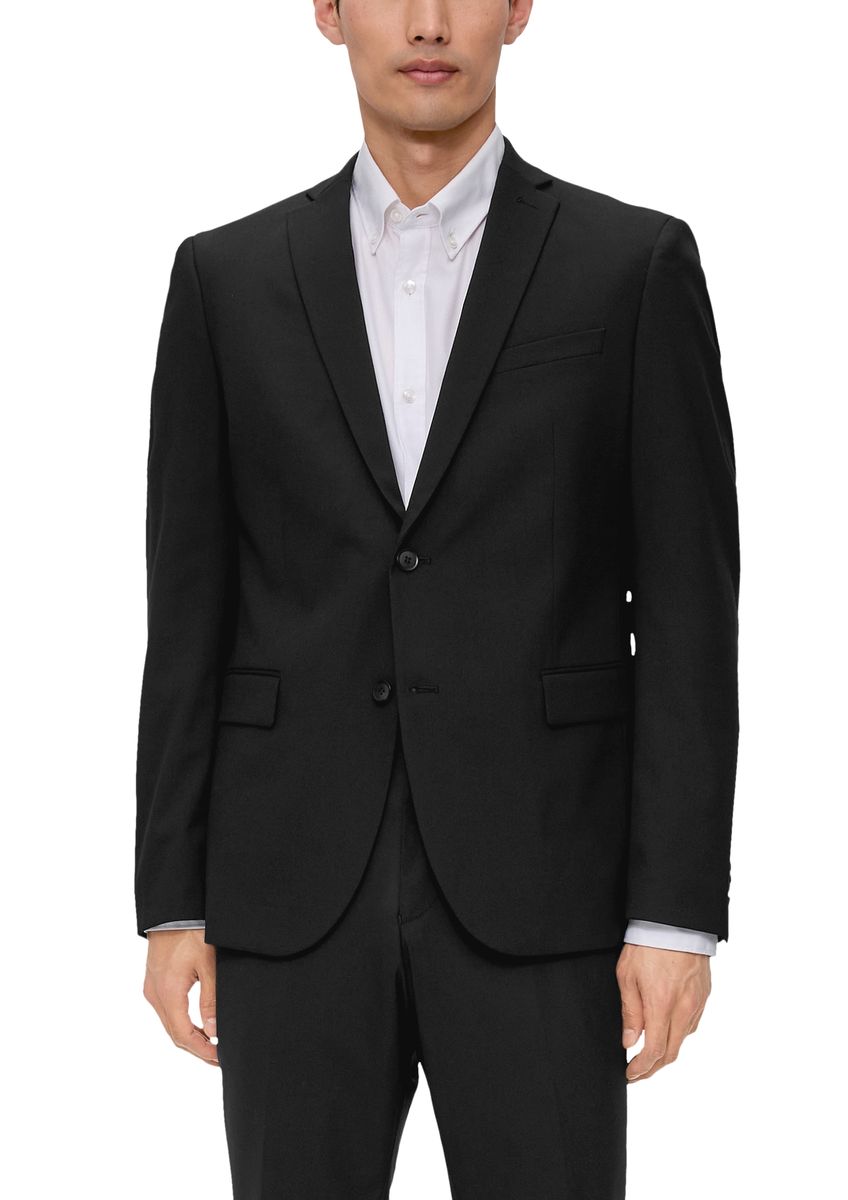 Slim-Fit Anzugsakko in Woll-Optik