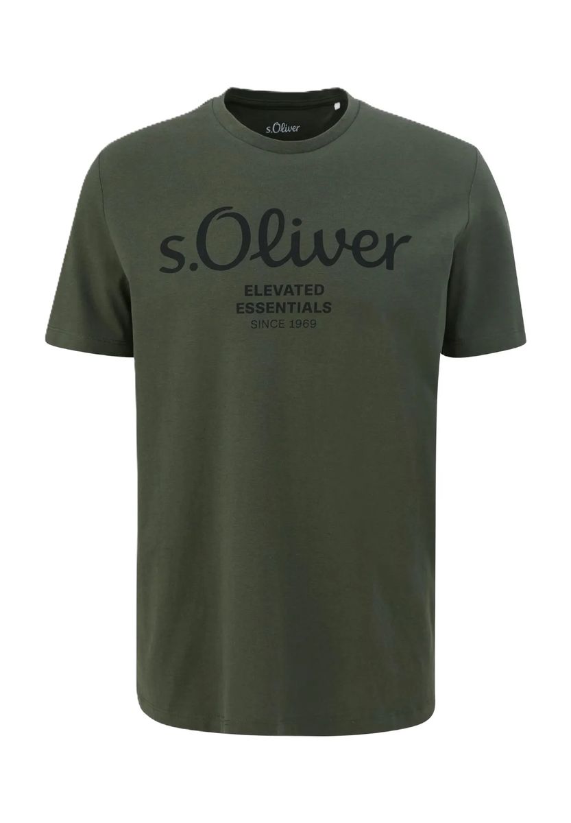 s.Oliver T-Shirt, Baumwolle, für Herren, grün, XL