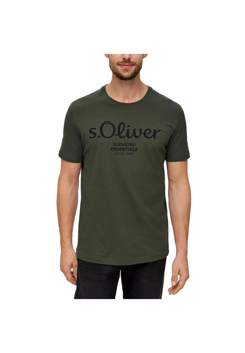 s.Oliver T-Shirt, Baumwolle, für Herren, grün, XL