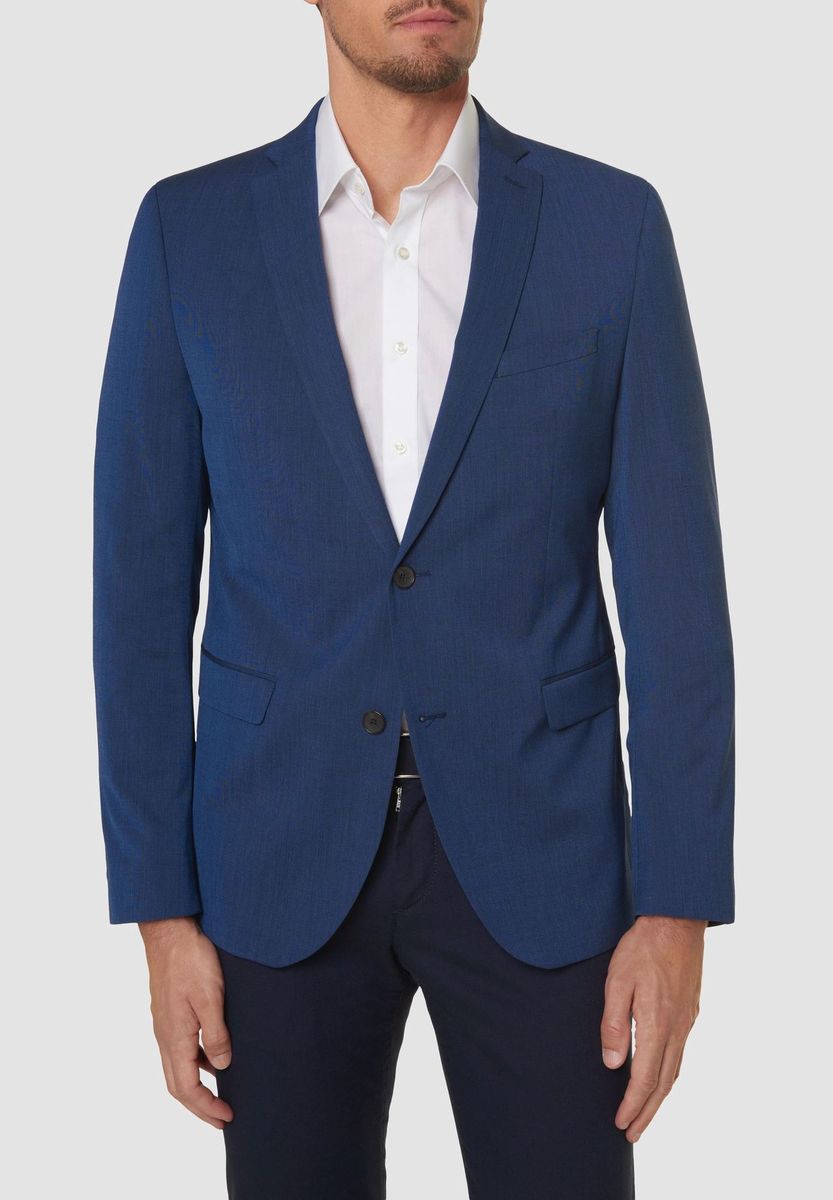 s.Oliver BLACK LABEL Sakko, Slim Fit, Reverskragen, für Herren, blau, 44