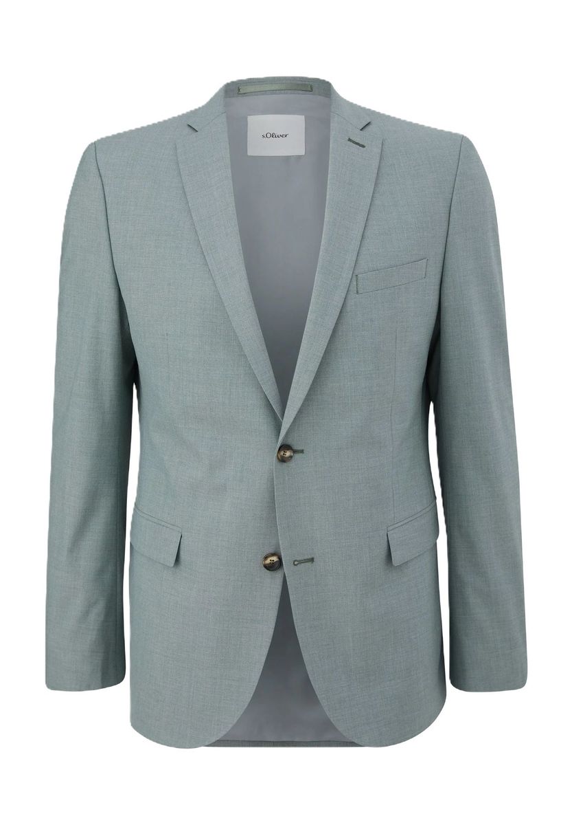 s.Oliver BLACK LABEL Sakko, Slim Fit, Reverskragen, für Herren, grün, 46