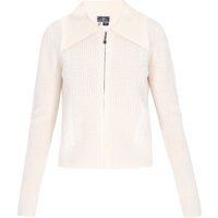 Klassische Strickjacke mit Kragen und Waffelstrick