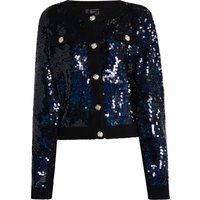 Glamouröse Pailletten-Strickjacke