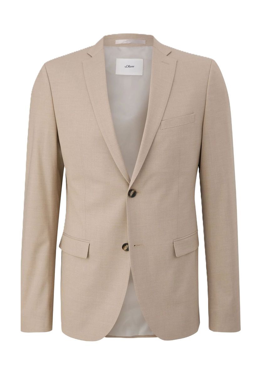 s.Oliver BLACK LABEL Sakko, Slim Fit, Reverskragen, für Herren, braun, 44